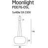 Lampe suspendue MOONLIGHT 5xG9 - chrome / fumé Cristal