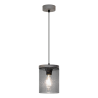 Suspension luminaire design MONSUN E27 - gris / pin fumé