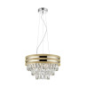 Lampe suspendue NAICA 4xE14 - argent / or Cristal