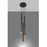 Suspension luminaire design MOZAICA 3P 3xG9 - noir / cuivre