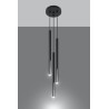 Suspension luminaire design MOZAICA 3P 3xG9 - noir / chrome