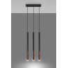 Lampe Suspendue design MOZAICA 3L 3xG9 - noir / cuivre