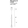 Luminaire Design suspendue MURANO D LED 3W 3000K - chrome