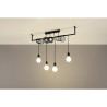 Luminaire Industriel Suspension SALAMANQUE 4xE27 - noir