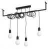 Luminaire Industriel Suspension SALAMANQUE 4xE27 - noir