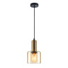 Suspension luminaire SANTIA E27 - cuivre / ambre