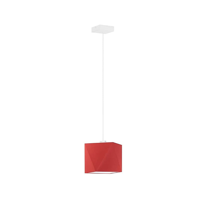 Lampe Suspendue avec abat-jour SALLO E27 - blanc / rouge