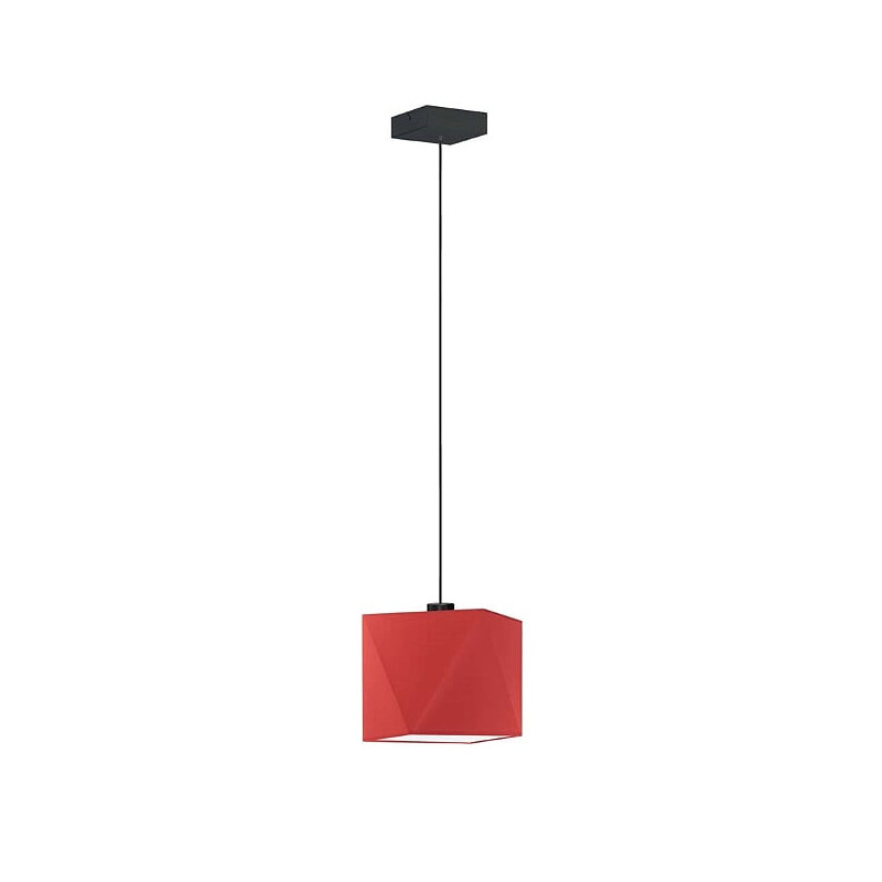 Lampe Suspendue avec abat-jou SALLO E27 - noir / rouge