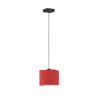 Lampe Suspendue avec abat-jou SALLO E27 - noir / rouge