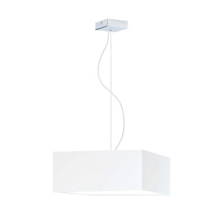 Lampe Suspendue avec abat-jour SANGRIA E27 - chrome / blanc