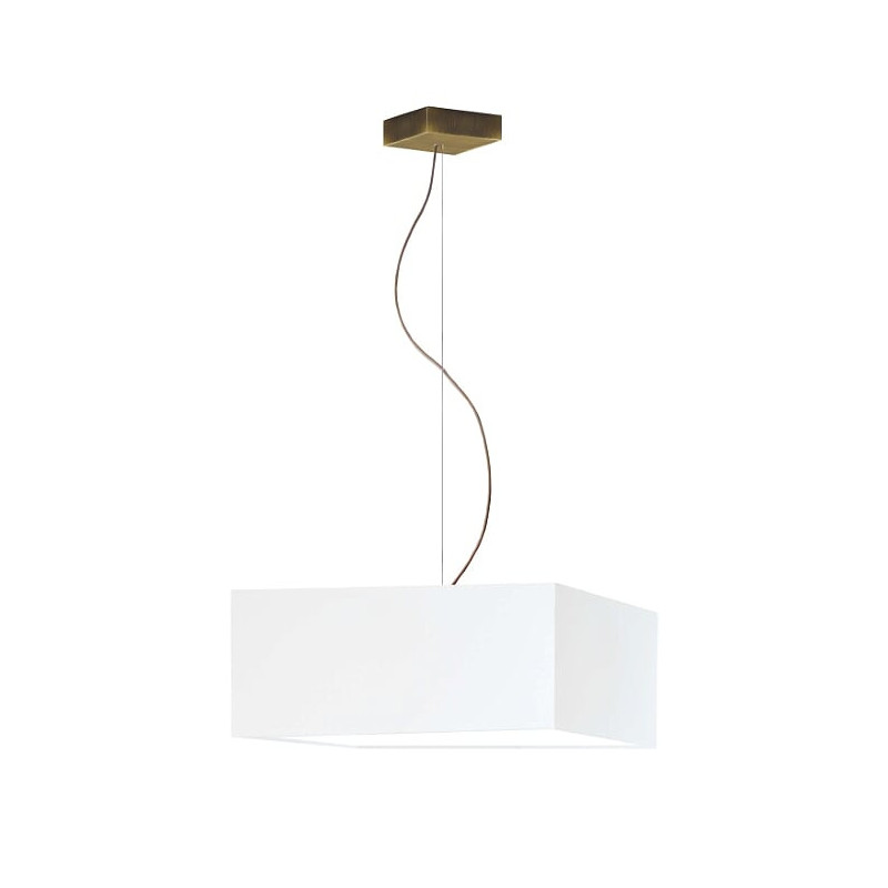 Lampe Suspendue avec abat-jou SANGRIA E27 - or / blanc