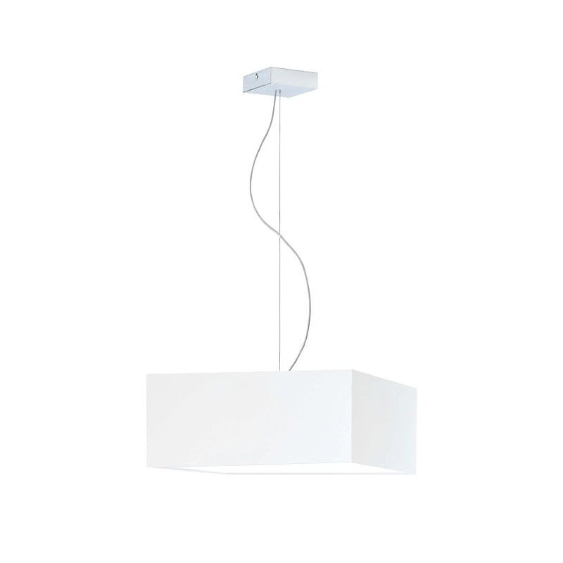 Lampe Suspendue avec abat-jou SANGRIA E27 - acier / blanc