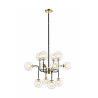 Lampe Suspendue design RIANO 12xG9 or, noir