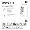 Suspension luminaire design RHAPSODY SP12 12xG9 - noir / blanc