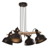 Suspension industrielle Design RENO 4xE27 - noir / cuivre