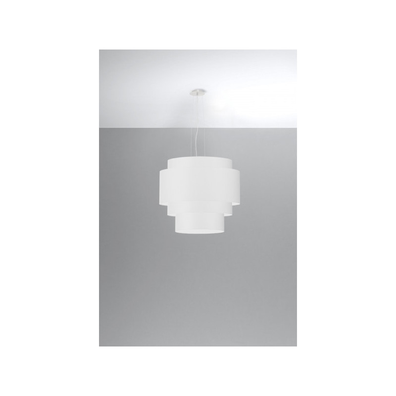 Suspension luminaire design REFLEXION 5xE27 - blanc