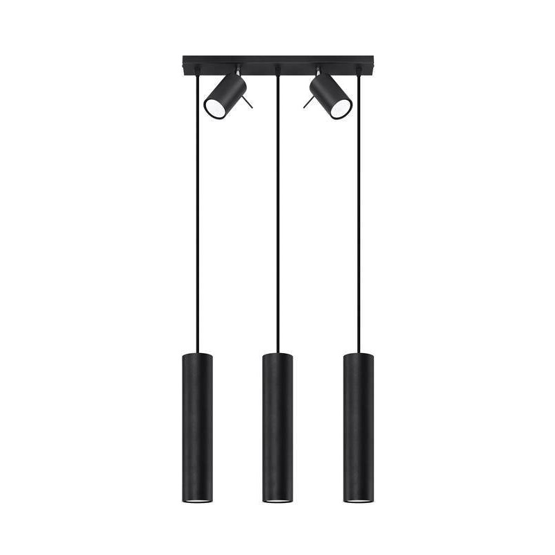 Suspension luminaire RING 5xGU10 - noir