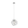 Suspension luminaire ROCK E27 - chrome / transparent