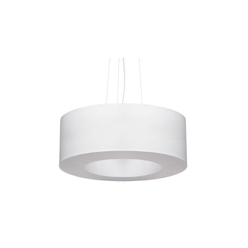 Lampe Suspendue avec abat-jour SATURNO 50cm 5xE27 - blanc