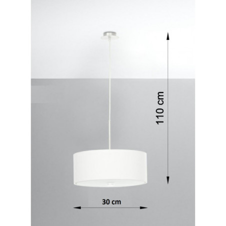 Lampe Suspendue avec abat-jou SKALA 3xE27 - blanc