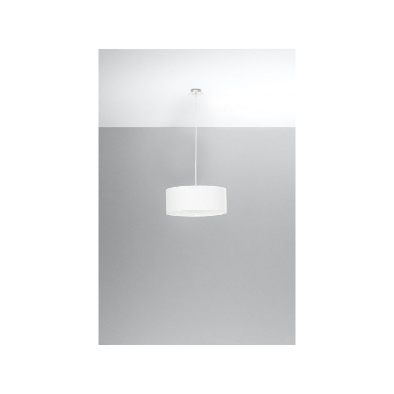 Lampe Suspendue avec abat-jou SKALA 3xE27 - blanc