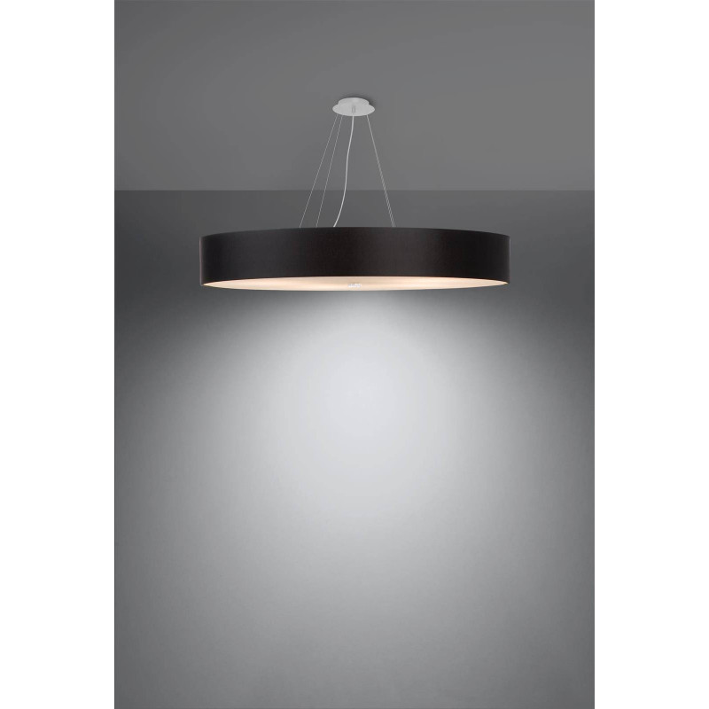 Lampe Suspendue avec abat-jour SKALA 100cm 6xE27 - noir