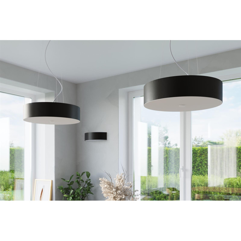 Lampe en suspension abat jour Design SKALA 70cm 6xE27 - noir