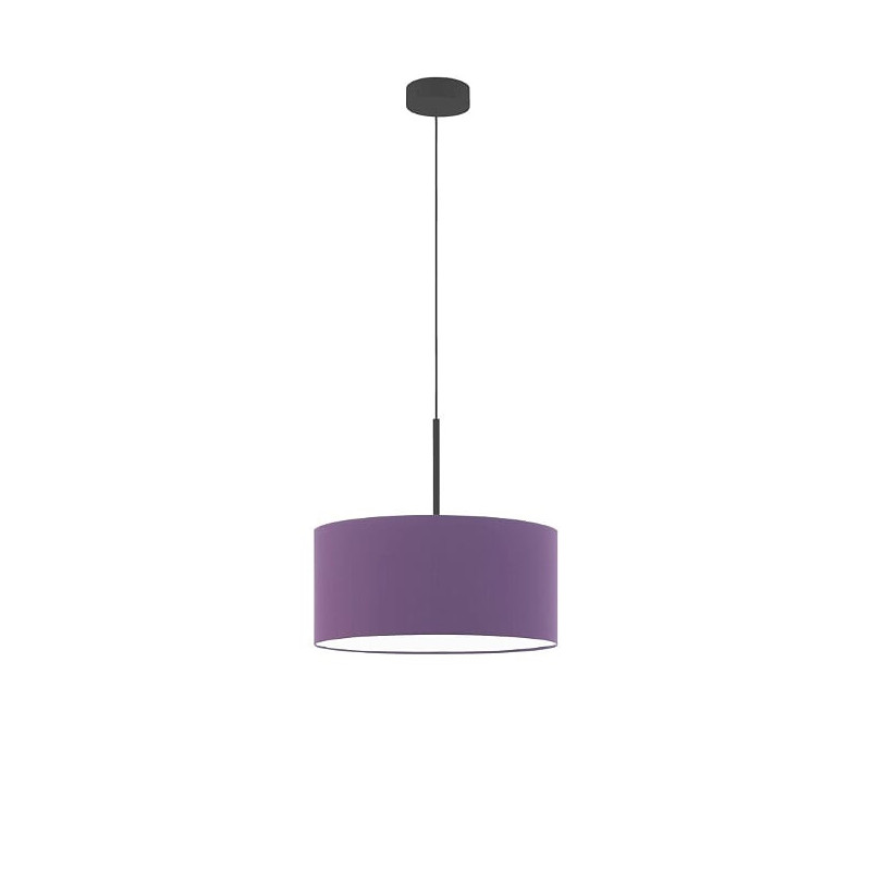 Lampe en suspension abat jour Design SINTRA Ø30 E27 - noir / violet