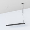 Lampe Design suspendue SOFT LED T8 120x6 22W 3000K - graphite