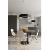 Lampe Suspendue avec abat-jour SATURNO SLIM 90cm 8xE27 - noir