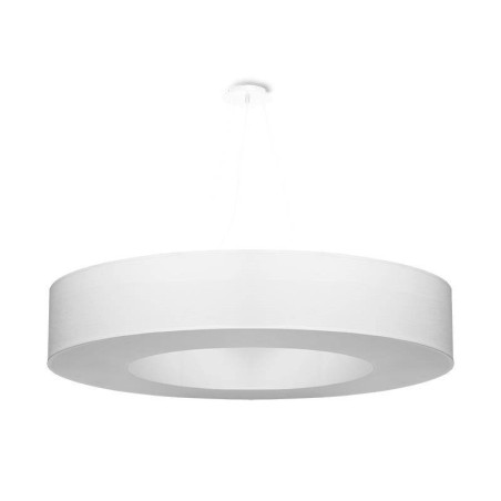 Lampe Suspendue avec abat-jou SATURNO 90cm 8xE27 - blanc