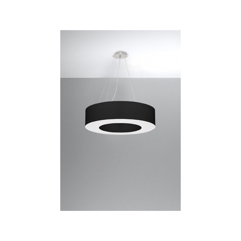 Lampe Suspendue avec abat-jour SATURNO 70cm 6xE27 - noir