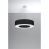 Lampe Suspendue avec abat-jour SATURNO 70cm 6xE27 - noir