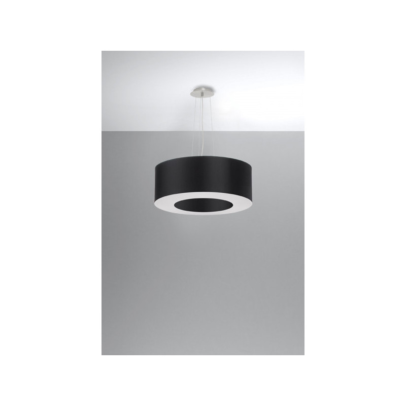 Lampe Suspendue avec abat-jour SATURNO 50cm 5xE27 - noir