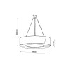 Lampe Suspendue avec abat-jou SATURNO SLIM 90cm 8xE27 - blanc