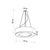 Lampe en suspension abat jour Design SATURNO SLIM 70cm 6xE27 - blanc