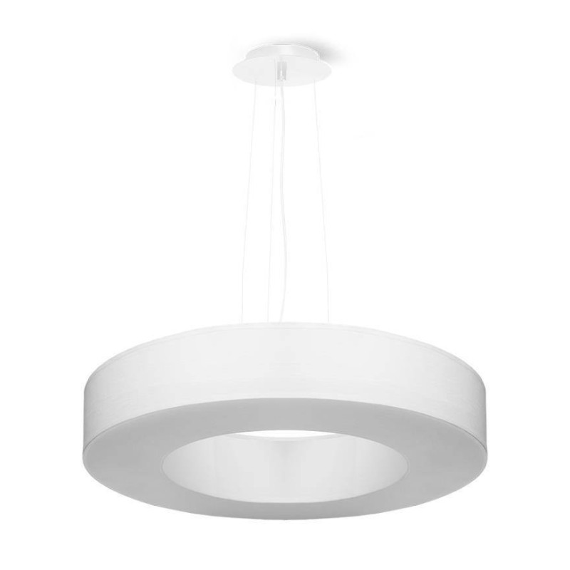 Lampe Suspendue avec abat-jour SATURNO SLIM 50cm 5xE27 - blanc