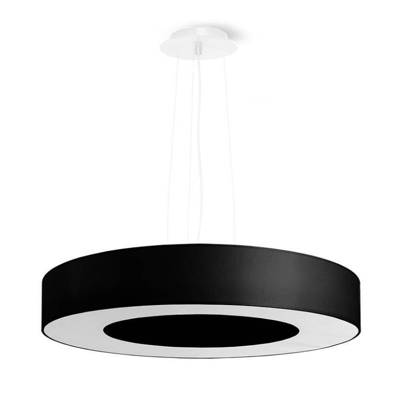 Lampe Suspendue avec abat-jour SATURNO SLIM 50cm 5xE27 - noir