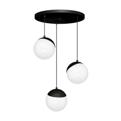 Lampe Suspendue design SFERA 3xE14 - noir