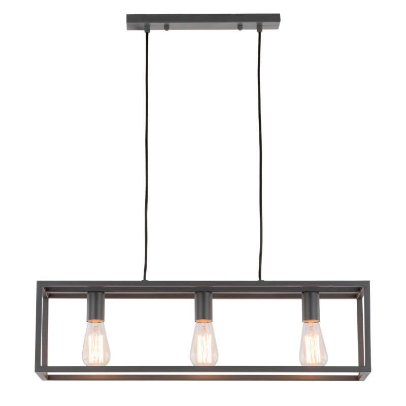 Suspension industrielle SIGALO 3xE27 - gris sable