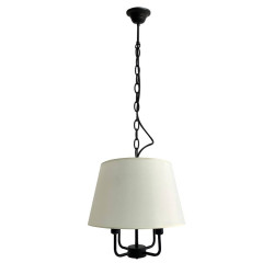 Lampe Suspendue design PASTERI 4xE14 - noir / beige