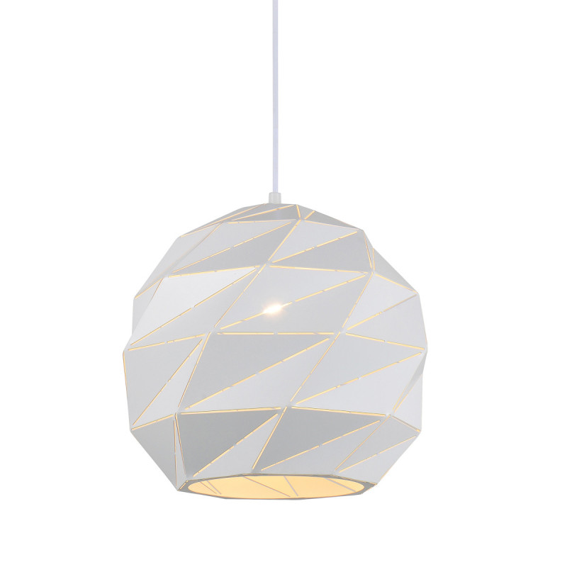 Suspension luminaire design PALERME L E27 - blanc