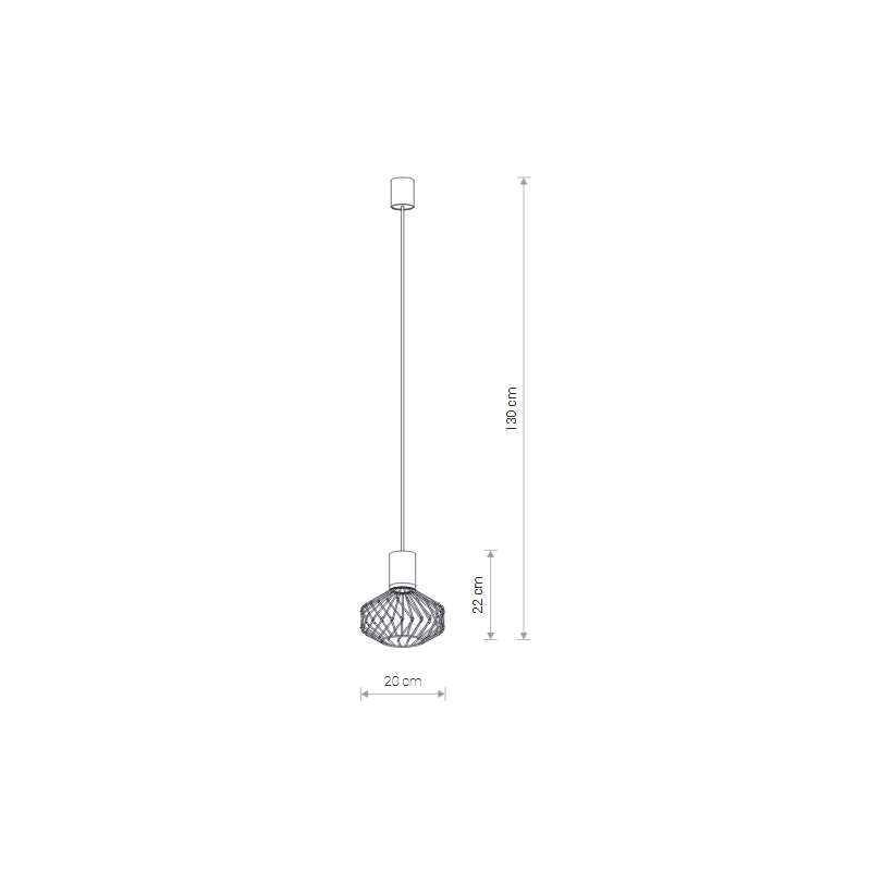 Suspension luminaire design PICO I GU10 - noir / or