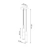 Suspension luminaire design PABLO 3P 3xGU10 - blanc / bois