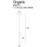 Luminaire Design suspendue ORGANIC LED 1W 3000K - cuivre