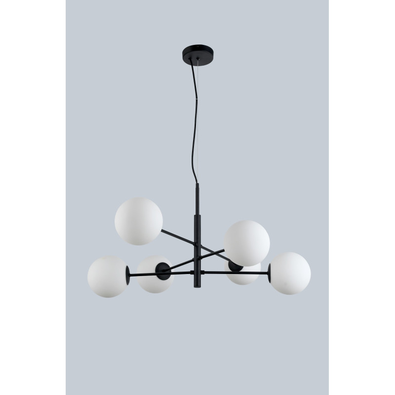 Lampe Suspendue design OVIEDO 6 6xG9 - noir