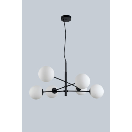 Lampe Suspendue design OVIEDO 6 6xG9 - noir