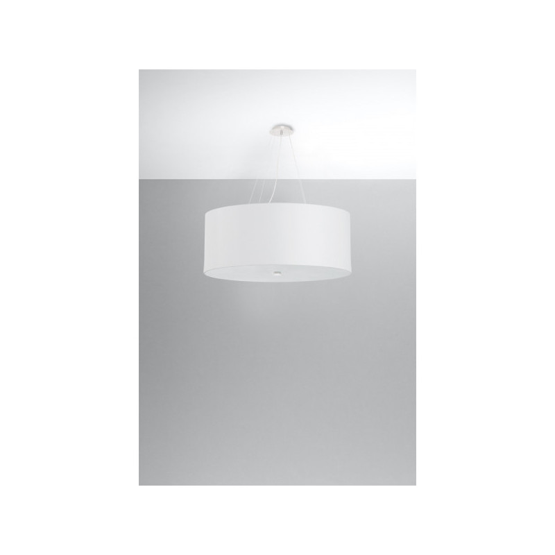 Lampe en suspension abat jour Design OTTO 70cm 6xE27 - blanc