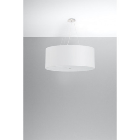Lampe en suspension abat jour Design OTTO 70cm 6xE27 - blanc