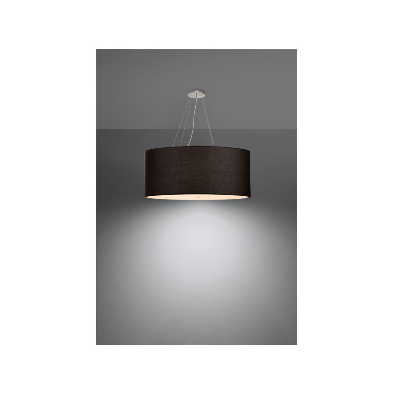 Lampe en suspension abat jour Design OTTO 70cm 6xE27 - noir